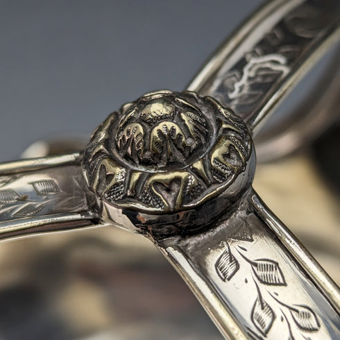 1880年頃 英国アンティーク シルバープレート製バスケット Henry Atkin Brothers